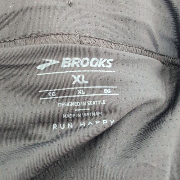 Brooks Running Shorts Men's XL Athletic Casual Outdoor Training Black Lined - Picture 4 of 10